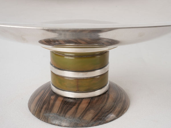Silver Art Deco fruit bowl coup 15¾"