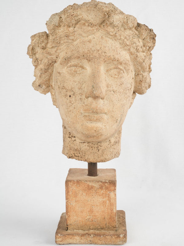 Terracotta bust of a classical figure 13½"