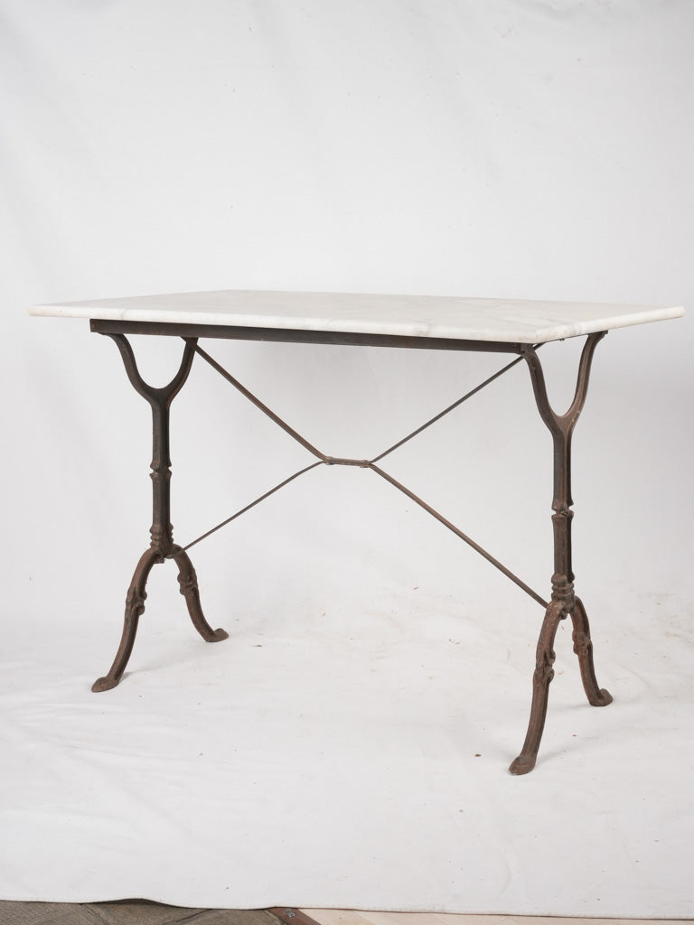 Antique French marble bistro table 39½"