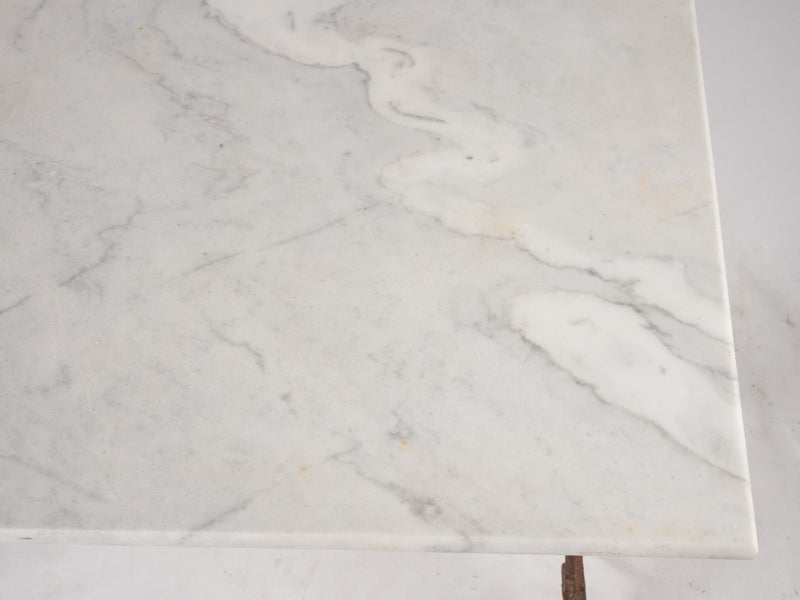 Antique French marble bistro table 39½"