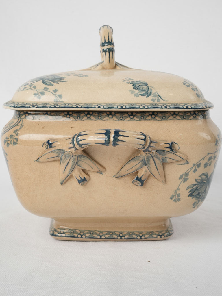 Antique French Art Nouveau ceramic tureen