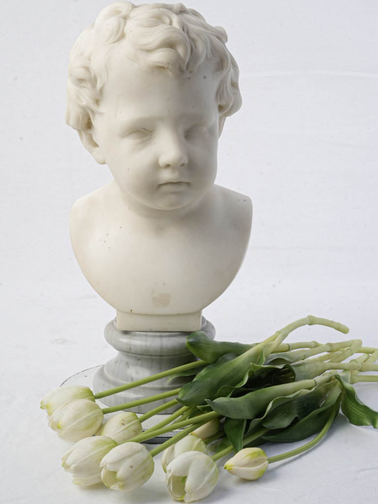 19th-century Carrara marble sculpture