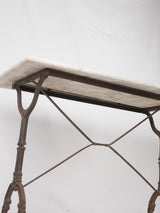 Antique French marble bistro table 39½"
