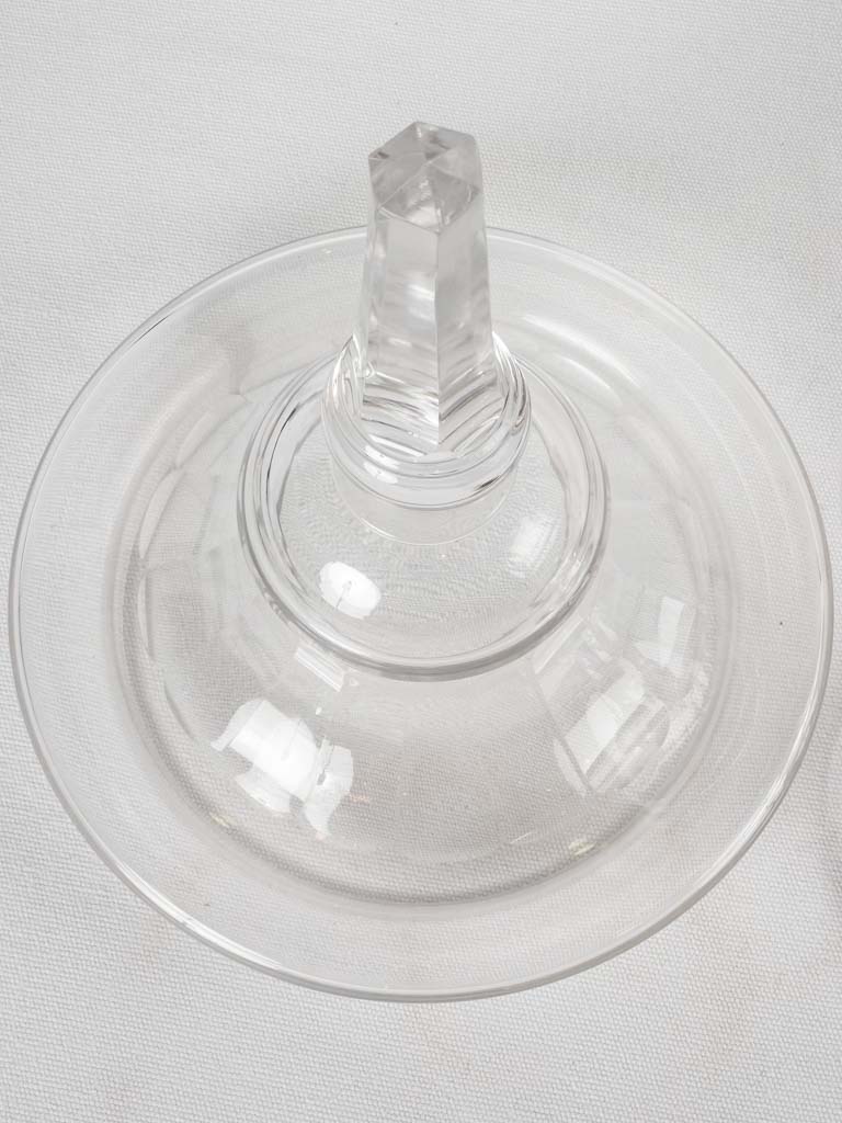 Provenance crystal drageoir with pointed handle