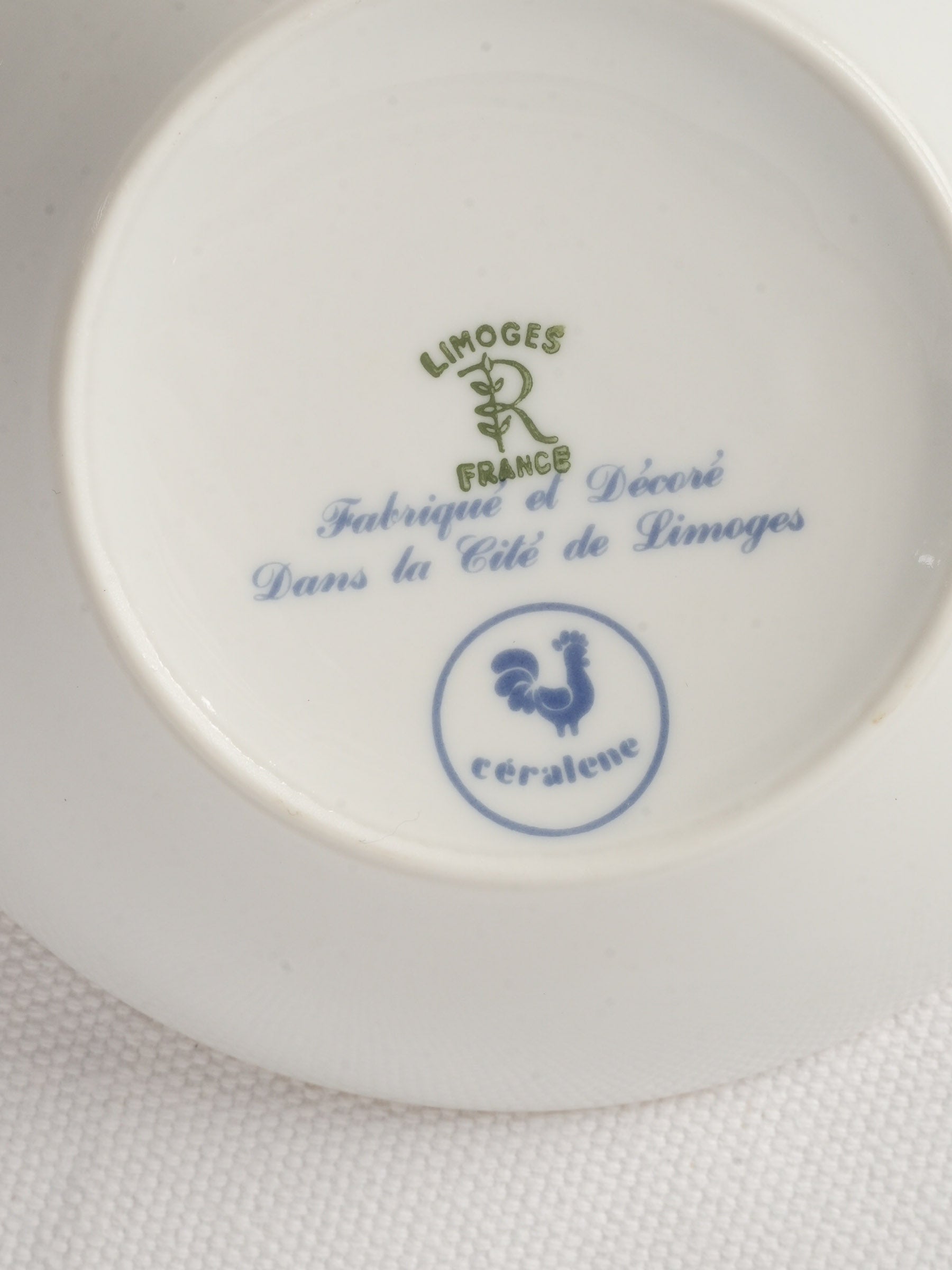 Beautiful Limoges Porcelain Bowl with Floral Garland & Gilded Rim 5"