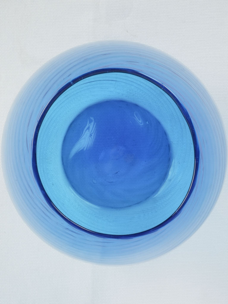 Timeless blue glass flower vase