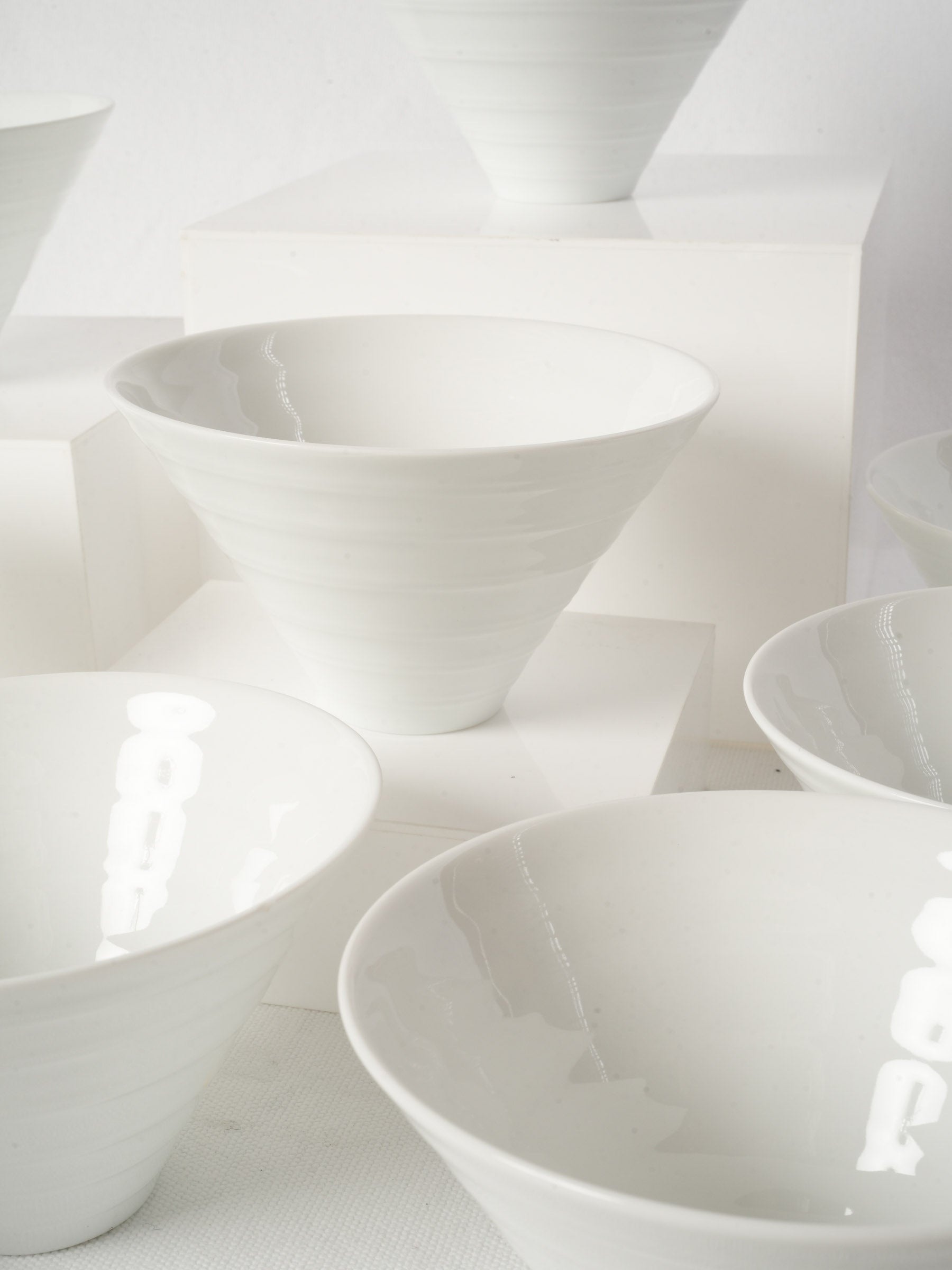Set of 12 Vintage Bernardaud Limoges Porcelain Bowls