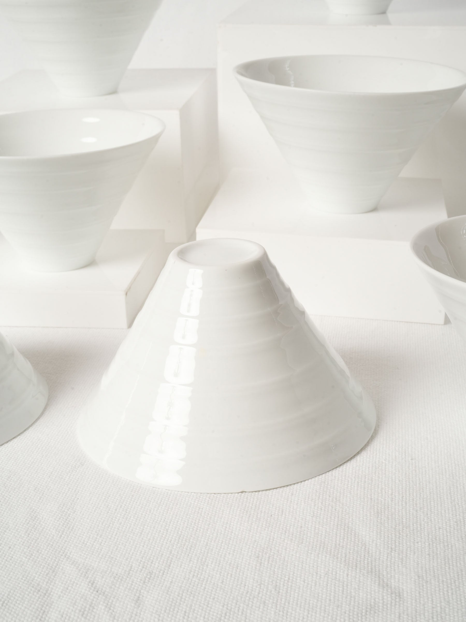 Set of 12 Vintage Bernardaud Limoges Porcelain Bowls