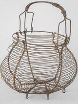 Vintage French wirework egg basket