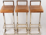 3 Maison Jansen barstools - 1970s - 37½"
