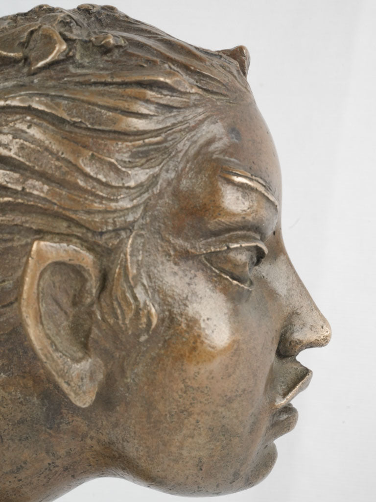 Aged bronze sculpture collectible item