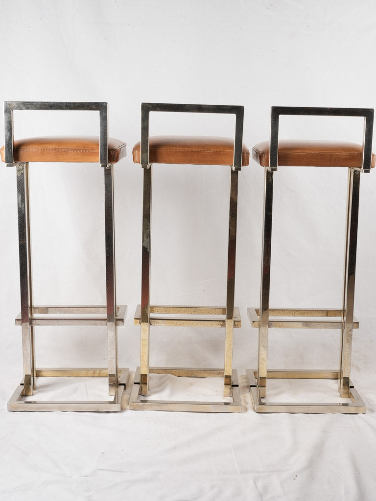 3 Maison Jansen barstools - 1970s - 37½"