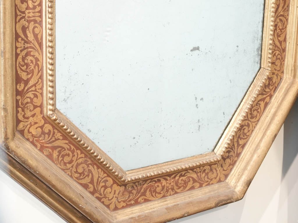 Boldly colored artisan crafted mirror  