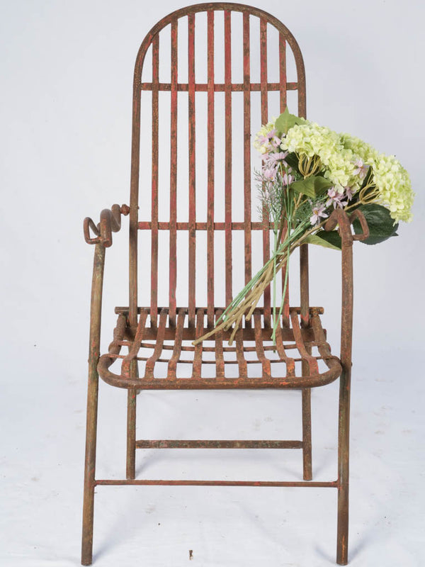 Antique folding outdoor chair
