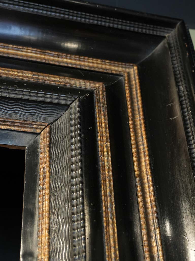 Elegant blackened guilloché art frame