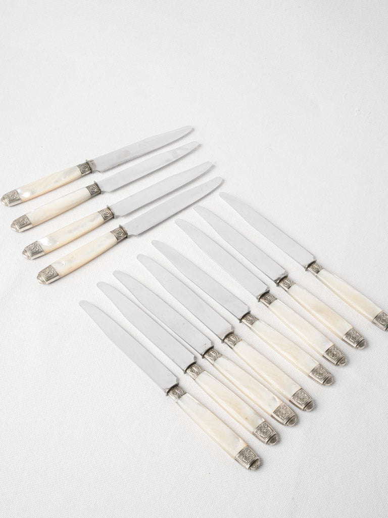 Luxurious silver-mounted cutlery collection  