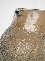 Taupe-coloured scale texture glass carafe