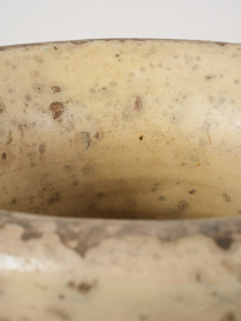 Decorative rustic clay olive jar