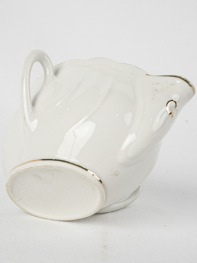 Rare, charming double-sided gravy boat