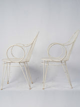 Scrolled vintage French garden chairs