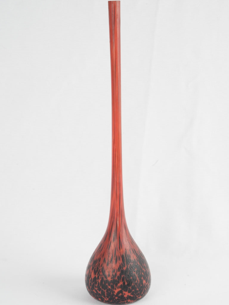 Vintage leopard-print glass vase