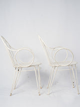 Antique French iron garden chairs