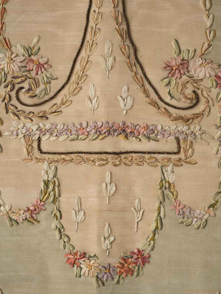 Delicate ivory silk wall ornament