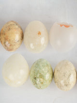 Modern handcrafted alabaster egg collection