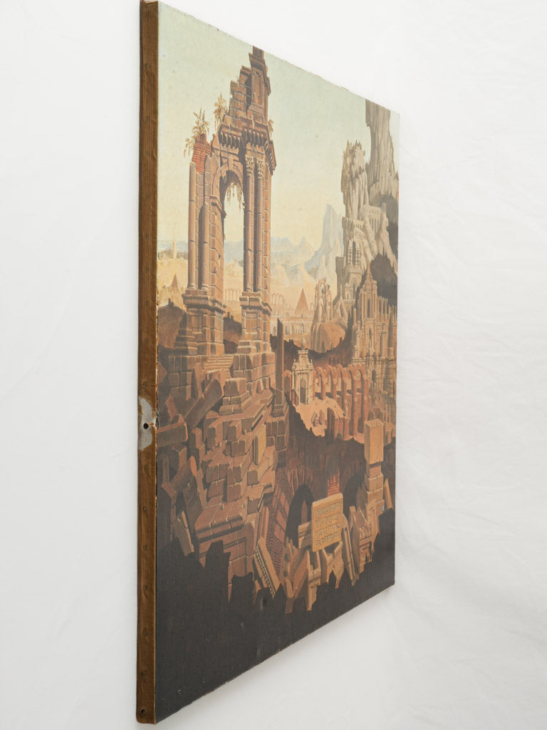 Captivating umber-hued artwork canvas