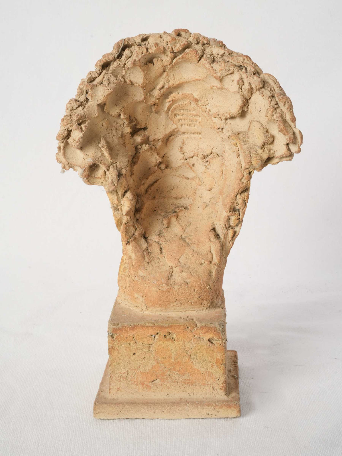 Vintage Terracotta Classical Female Bust on Plinth