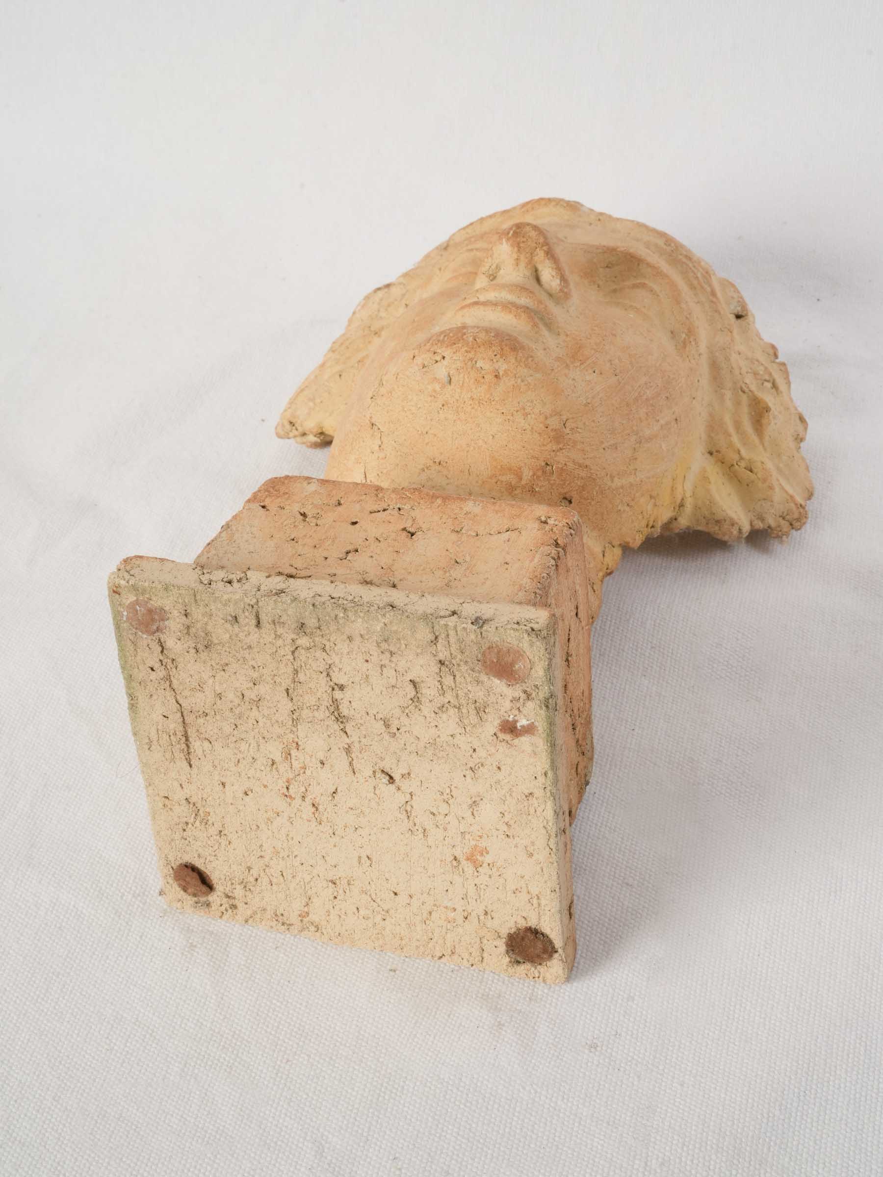 Vintage Terracotta Classical Female Bust on Plinth