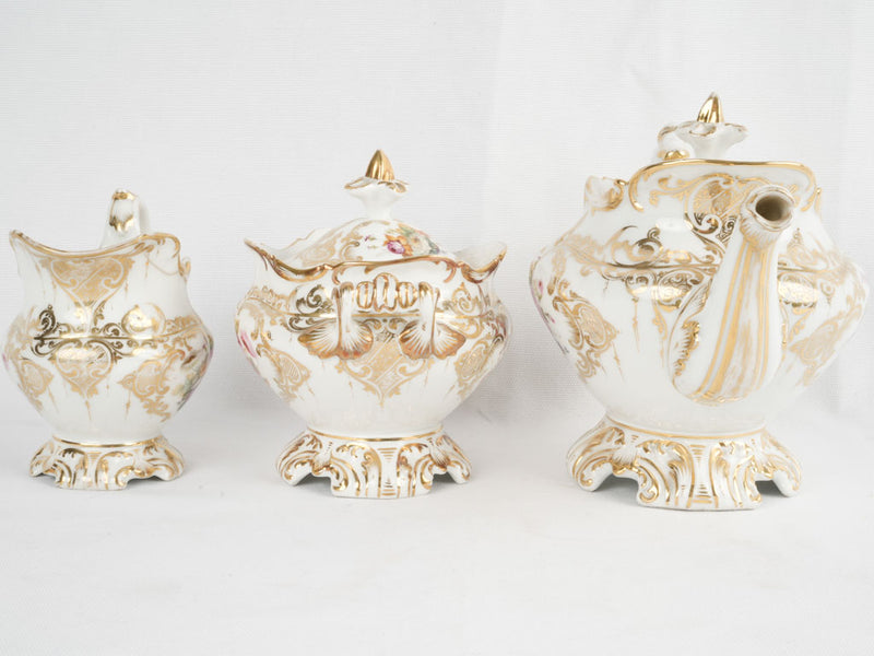 Graceful scalloped porcelain serving collection