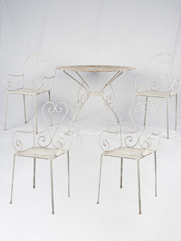 Vintage French iron outdoor dining set