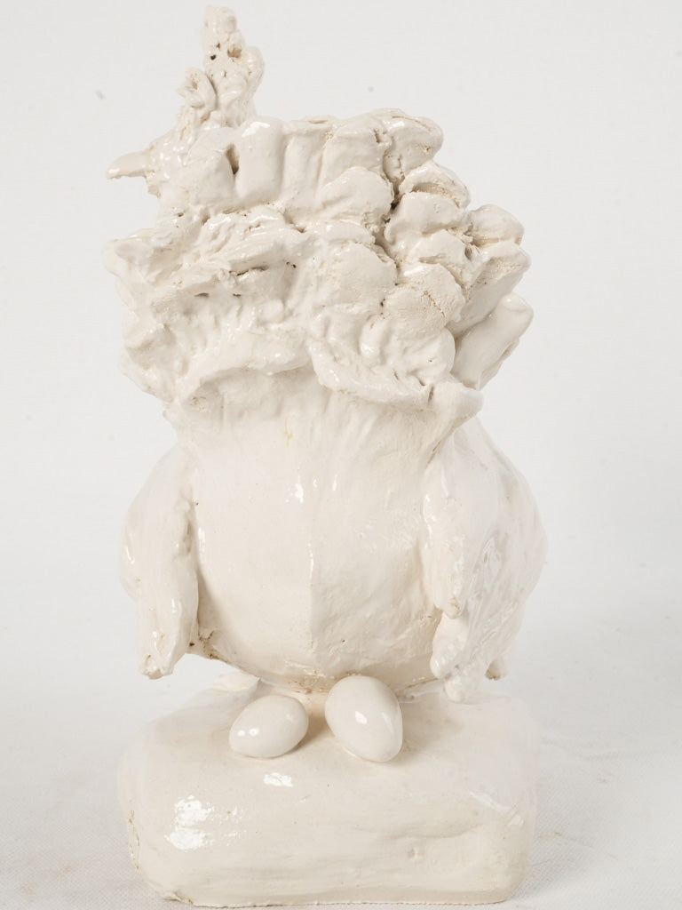 Enchanting glazed terracotta decorative figure