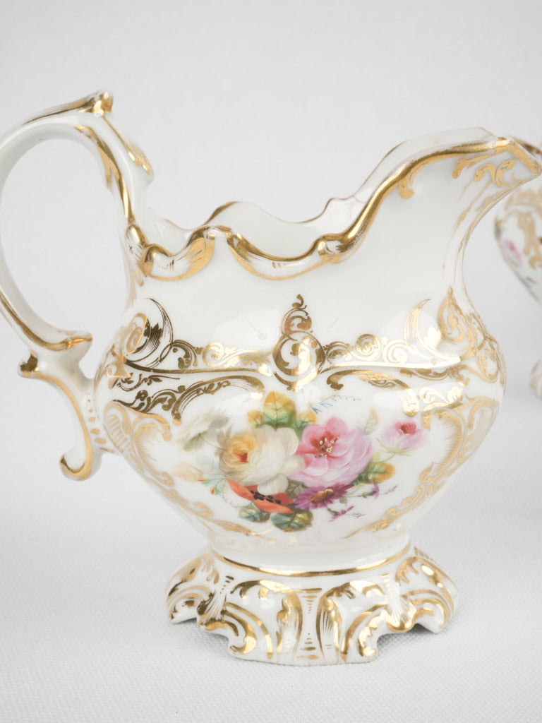 Elegant three-piece serving set porcelain