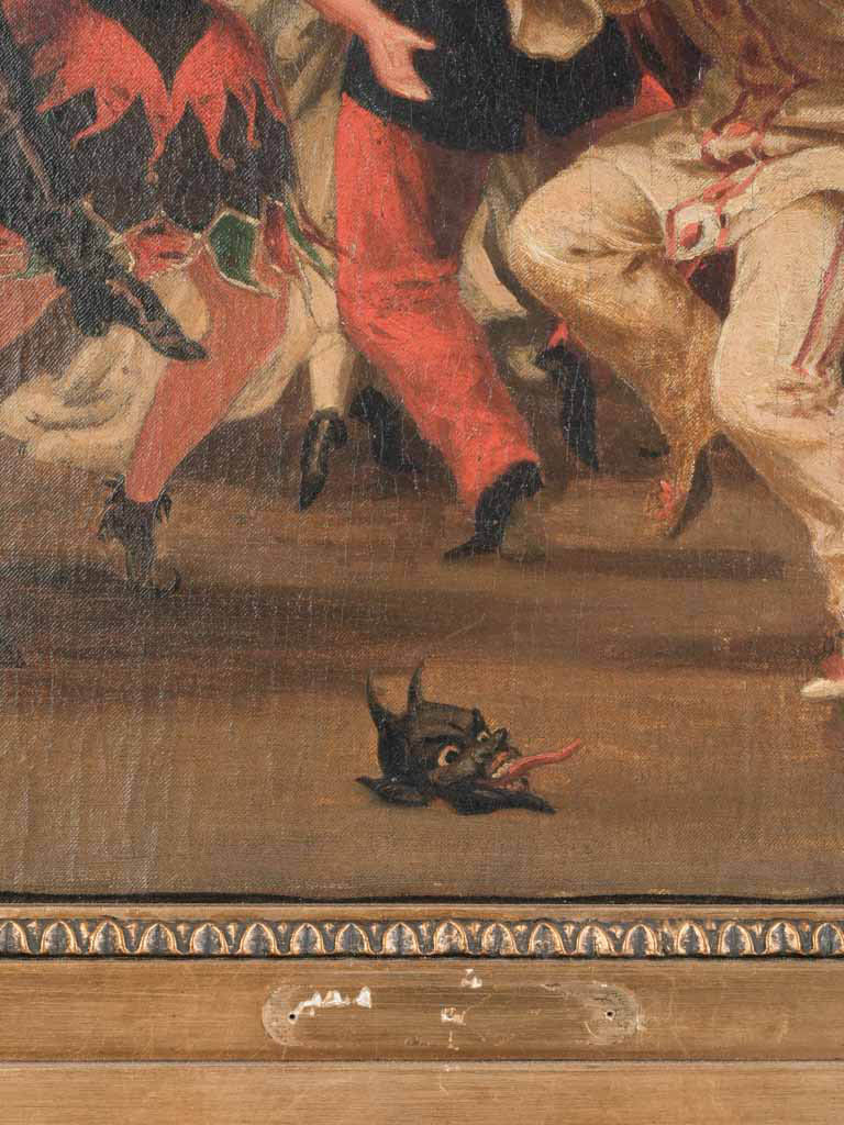 Finely detailed harlequin decoration  