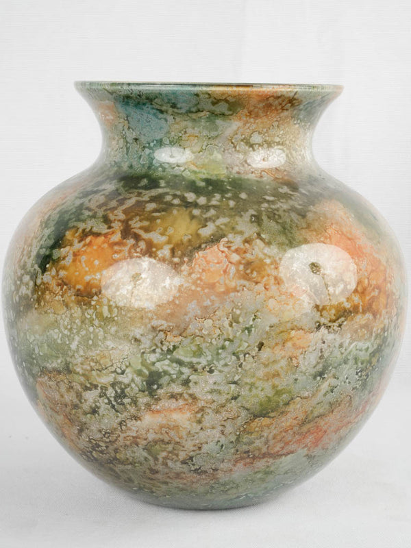 Vintage colorful blown-glass decorative vase