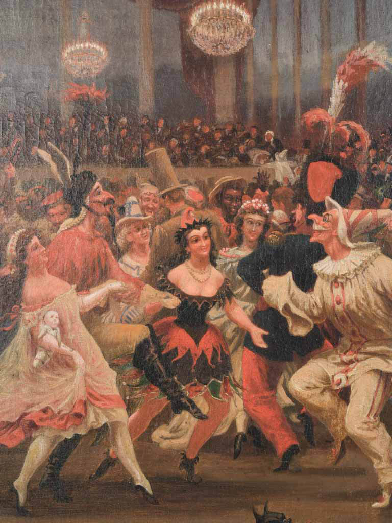 Gilt wood framed vibrant piece  