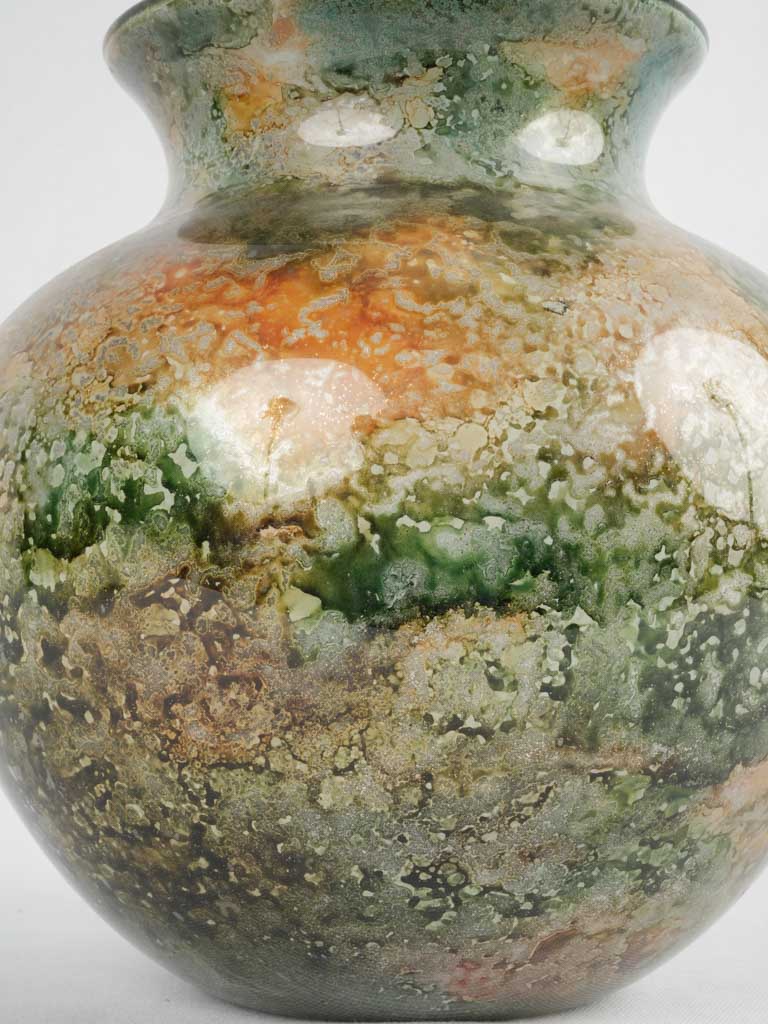 Artistic ornamental 80s blown-glass vase