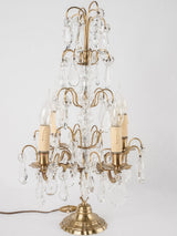 Large crystal table lamp - girandole 22½"