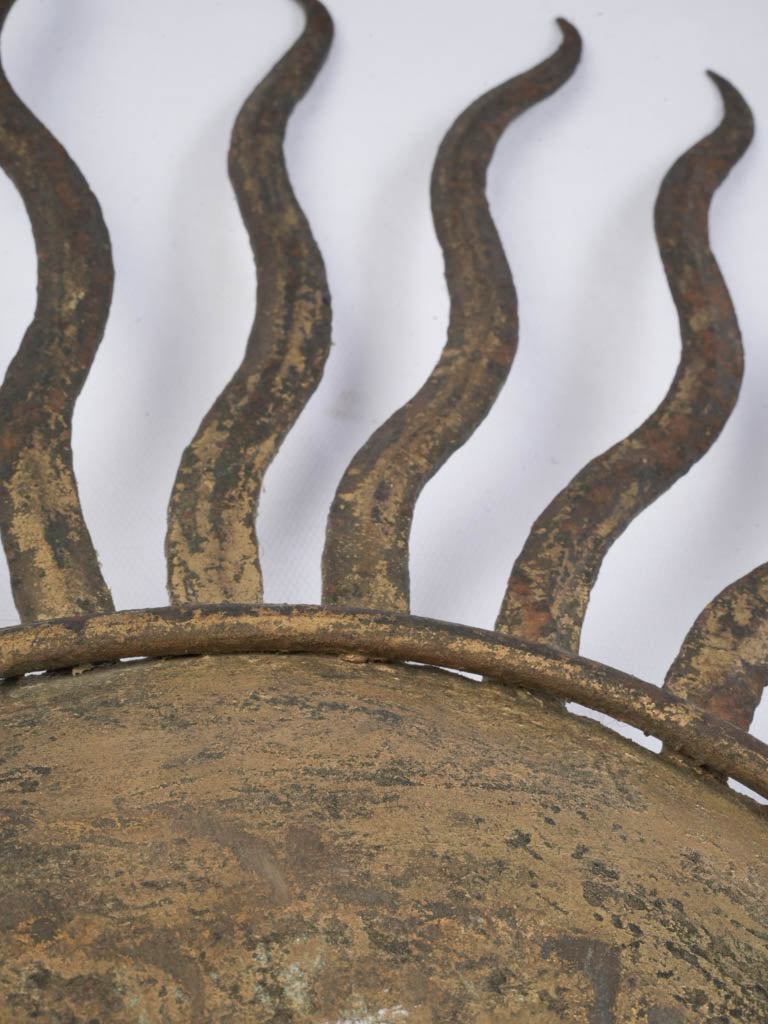 Sculptural gilded flush mount