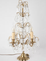 Large crystal table lamp - girandole 22½"