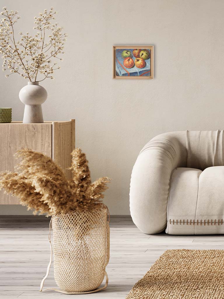 Vibrant textured still life canvas  