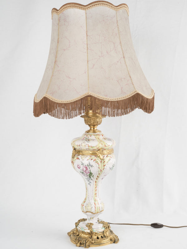 Antique Parisian lamp - Samson Porcelain 34¼"