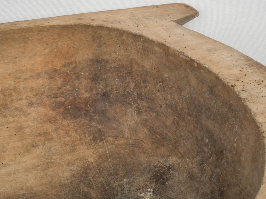 Rustic European Wooden Centerpiece Dough Bowl