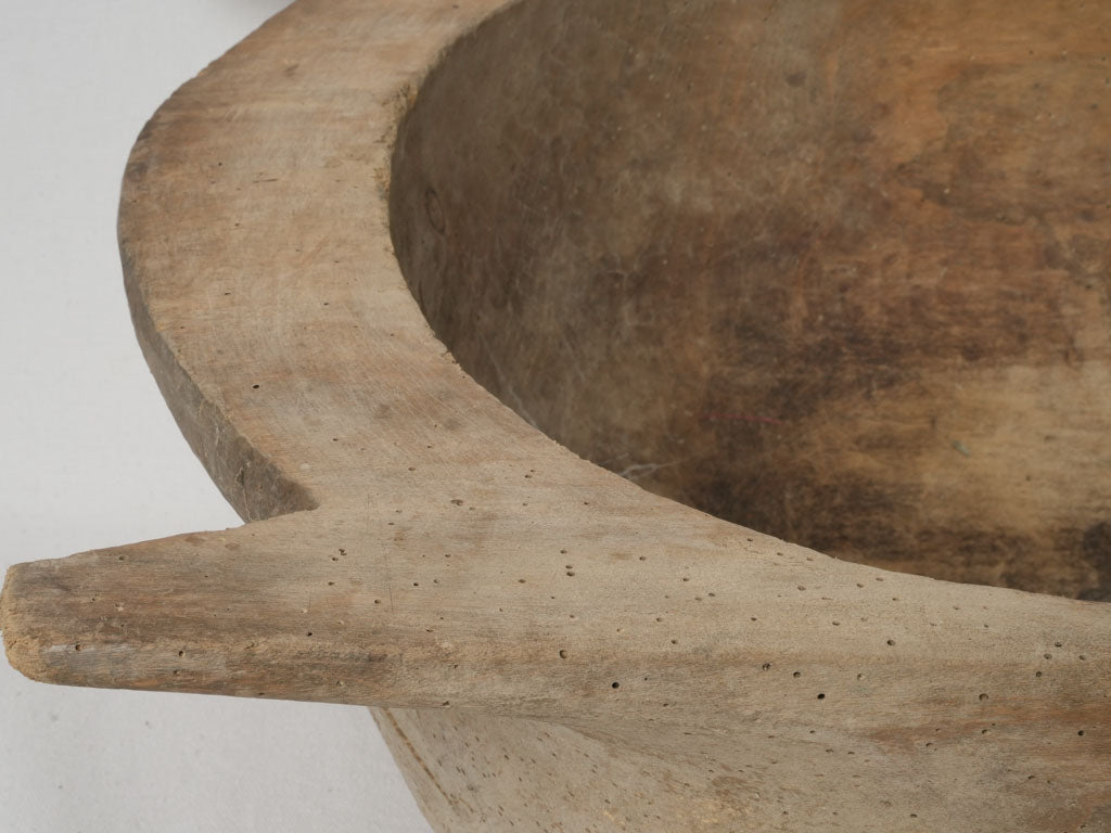 Vintage Wood Dough Bowl for Botanicals