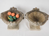 Pair of 1940s cup shaped planters 13½"