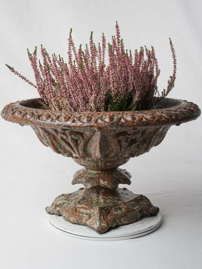 Antique French cast-iron garden urn
