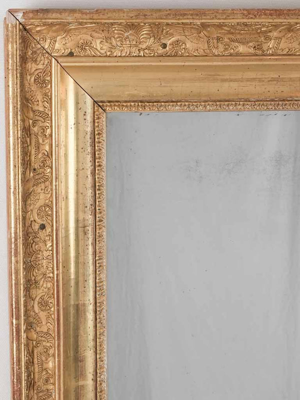 Nineteenth-century gilded French mirror