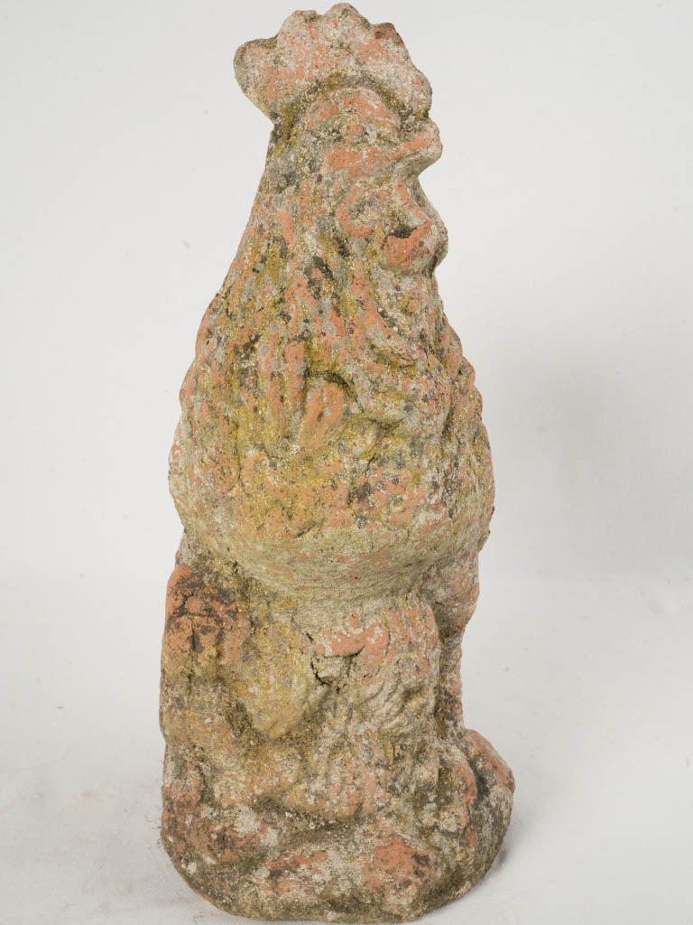 Authentic vintage concrete chicken decor  